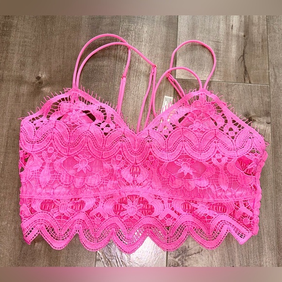 ANTHROPOLOGIE The Viviette Lace Bra Top - Pink - Picture 7 of 10